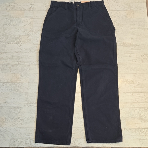 NWT Carhartt Mens Loose Fit Washed Duck Work Dungaree Size 34x34 34 Straight - Picture 5 of 10